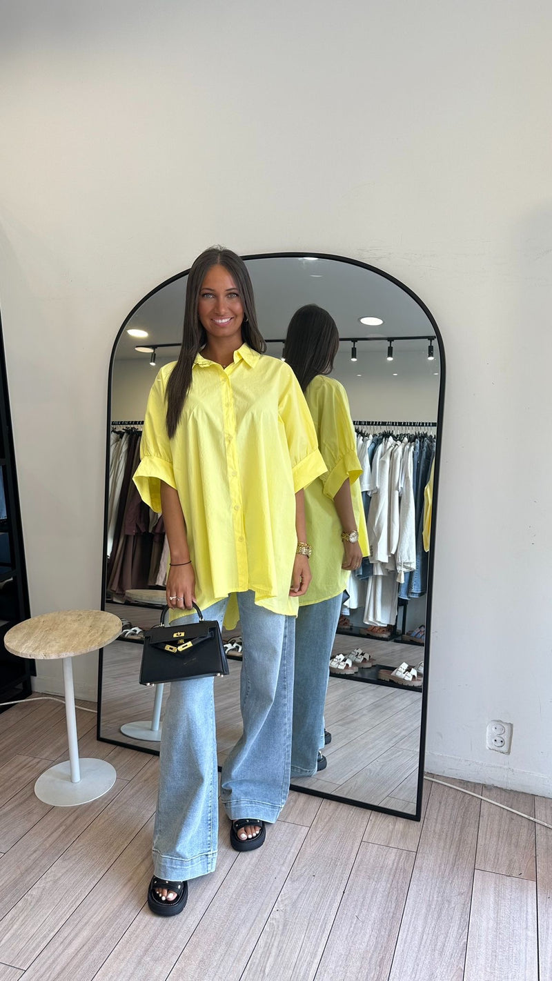 Chemise oversize jaune