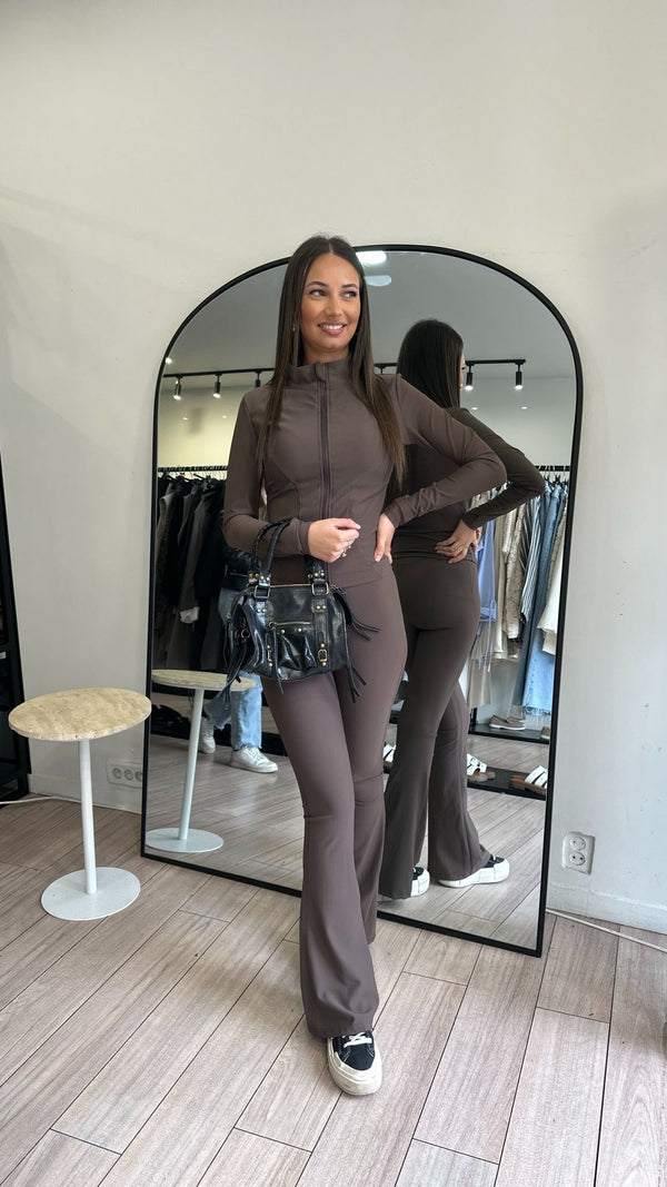 Ensemble comfy marron