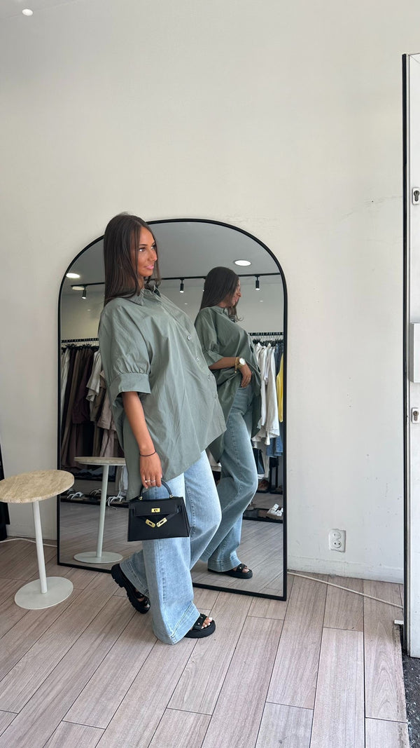 Chemise oversize kaki