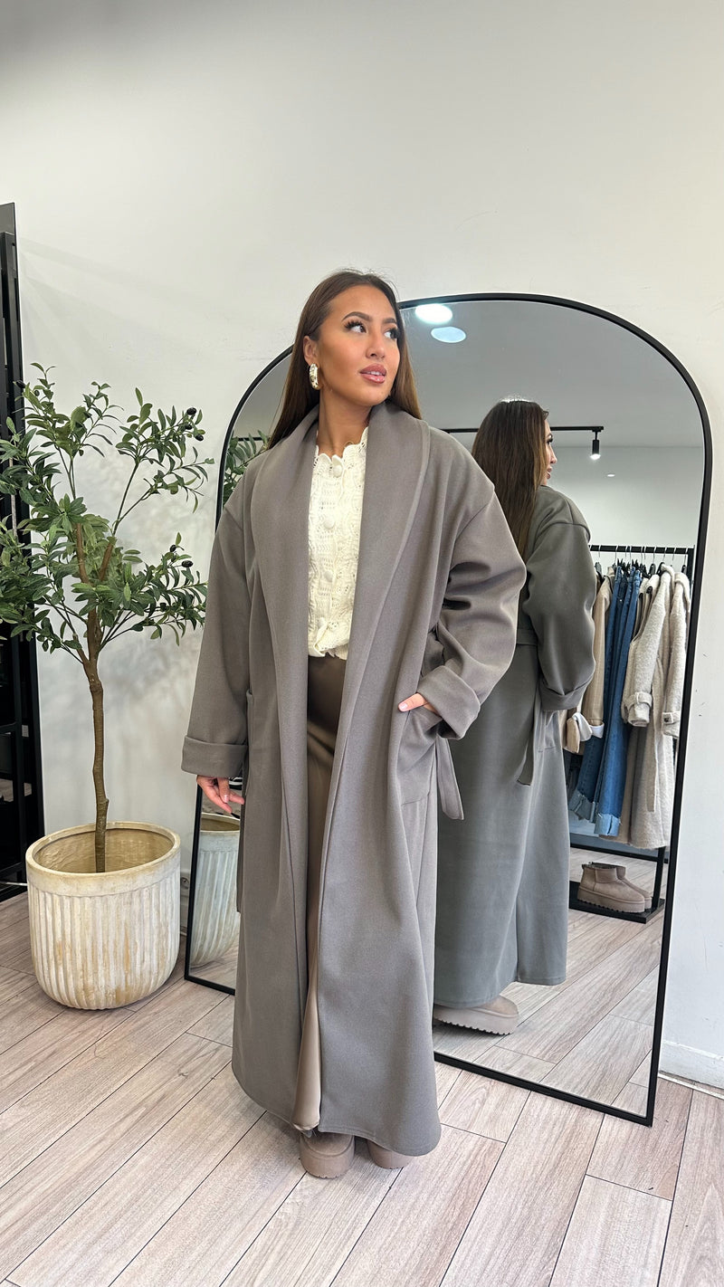 Manteau layal taupe