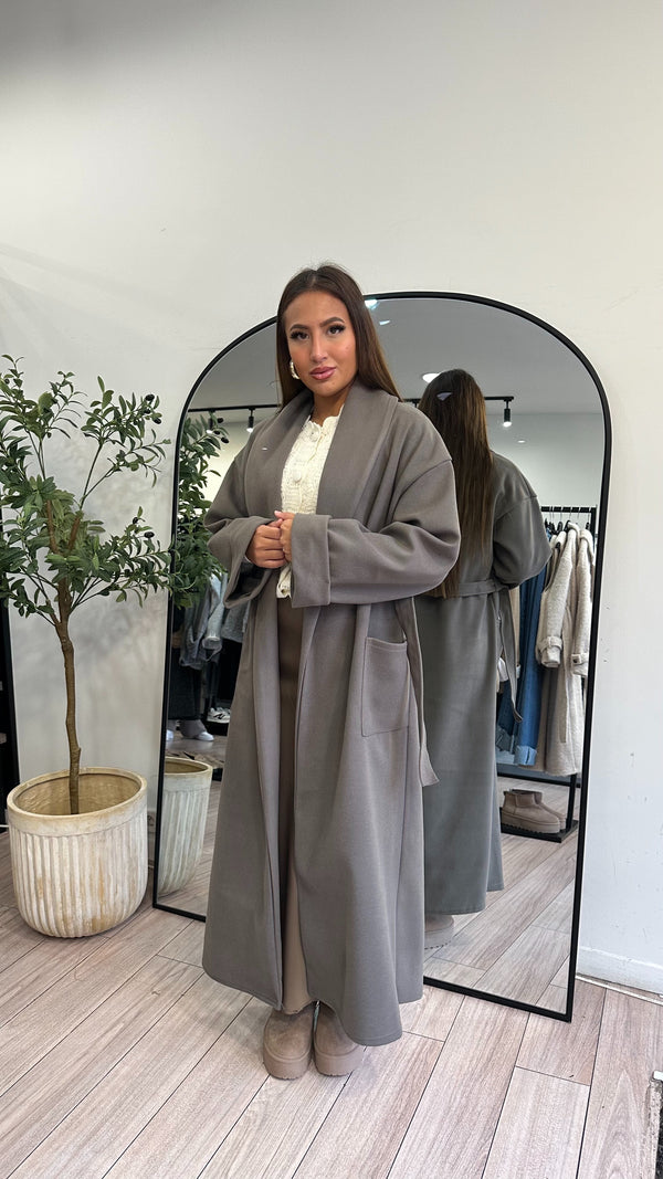 Manteau layal taupe