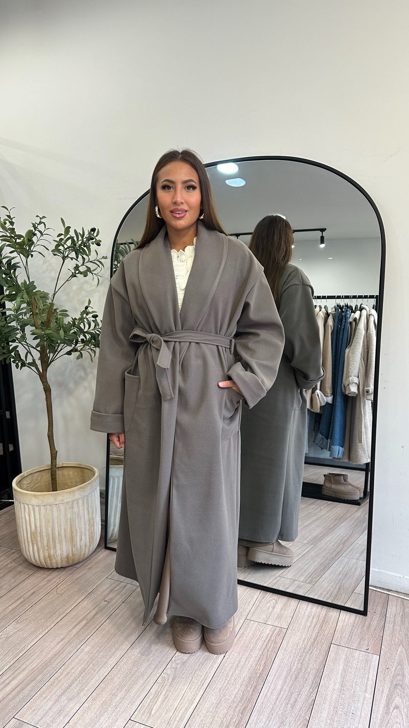 Manteau layal taupe