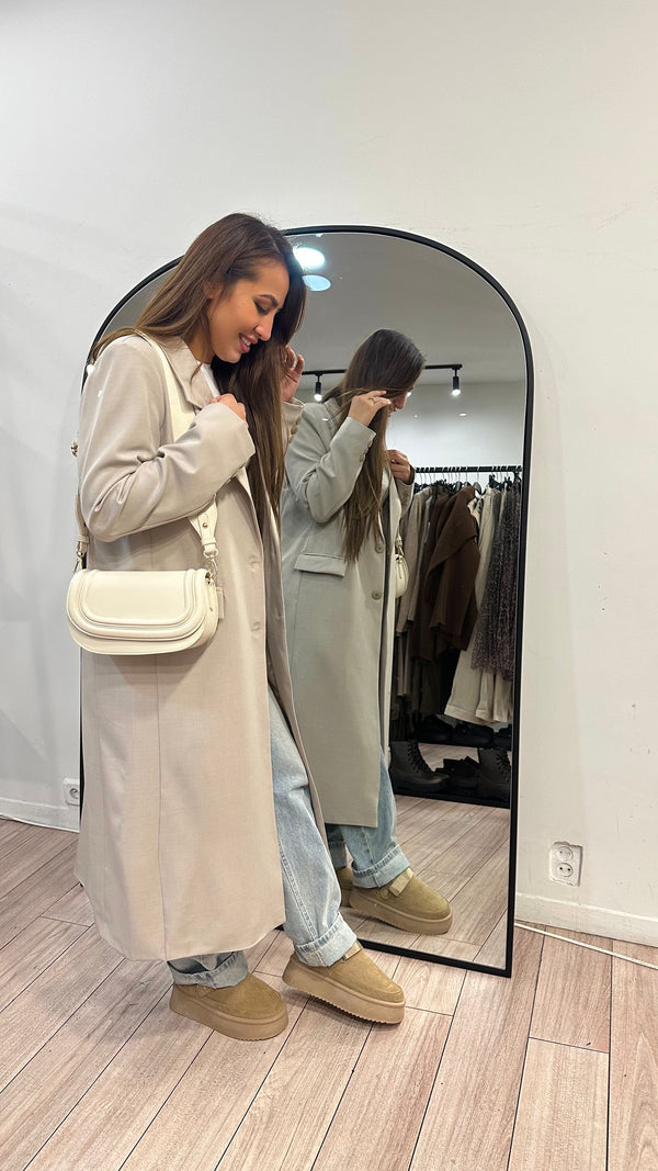 Long blazer milana taupe clair