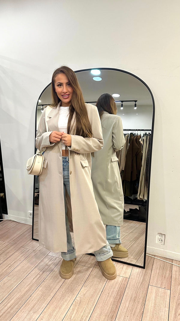 Long blazer milana taupe clair