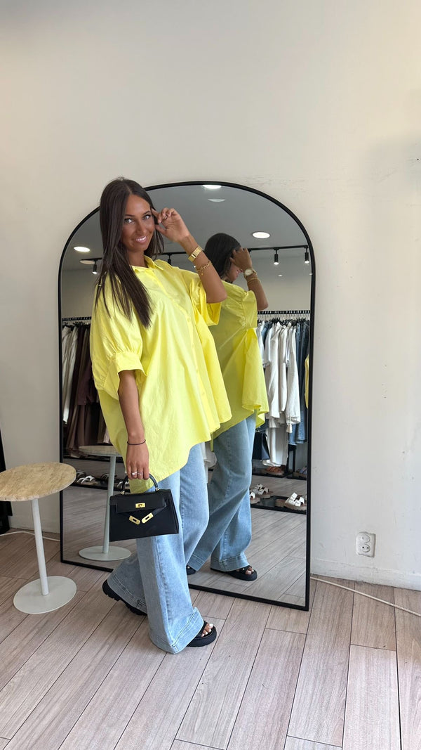 Chemise oversize jaune